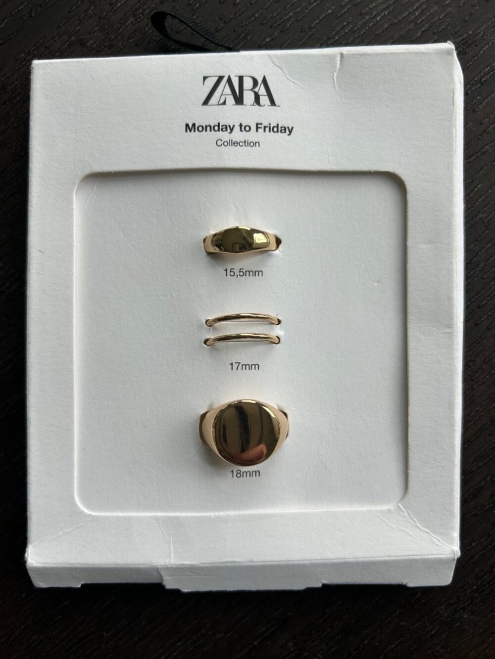 Zara Gold Rings Sizes 5, 6 1/2, and 8 NWT
